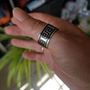 Tribal Motif Stainless Steel Ring